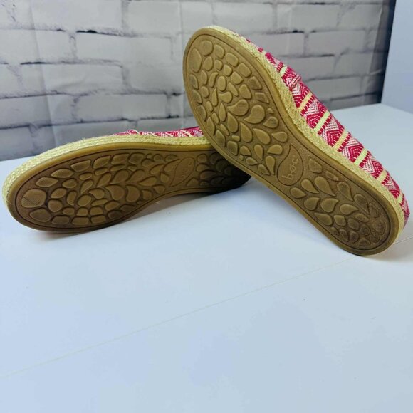 b.ø.c. Born Concept Espadrille Flats | Size 7.5M | Red & Yellow Aztec Print - Picture 10 of 10